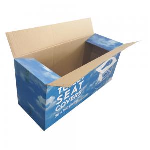 Factory Wholesale Blue Color Custom Logo Corrugated Moving Carton Box For Shipping